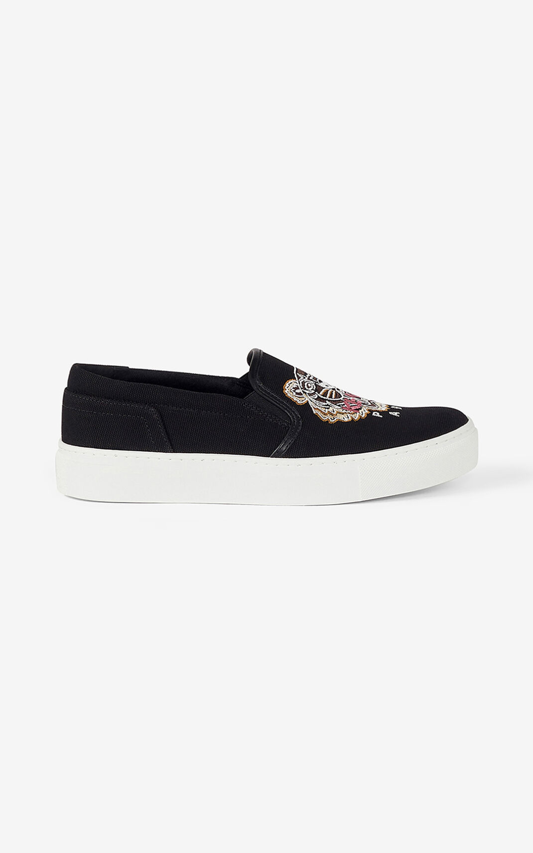 Zapatillas Kenzo K Skate Tiger slip on Mujer Negras HVJ946012